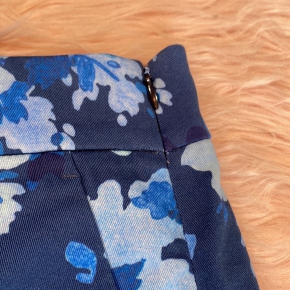 J. Crew High Rise Ankle Crop Remi Blue Floral Pants sz 8 - Picture 7 of 13